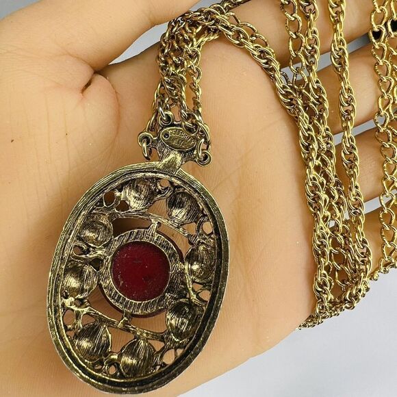 Vintage Juliana for Celebrity NY Moraccan Matrix Double Gold Chain Necklace 1170 - Picture 2 of 5